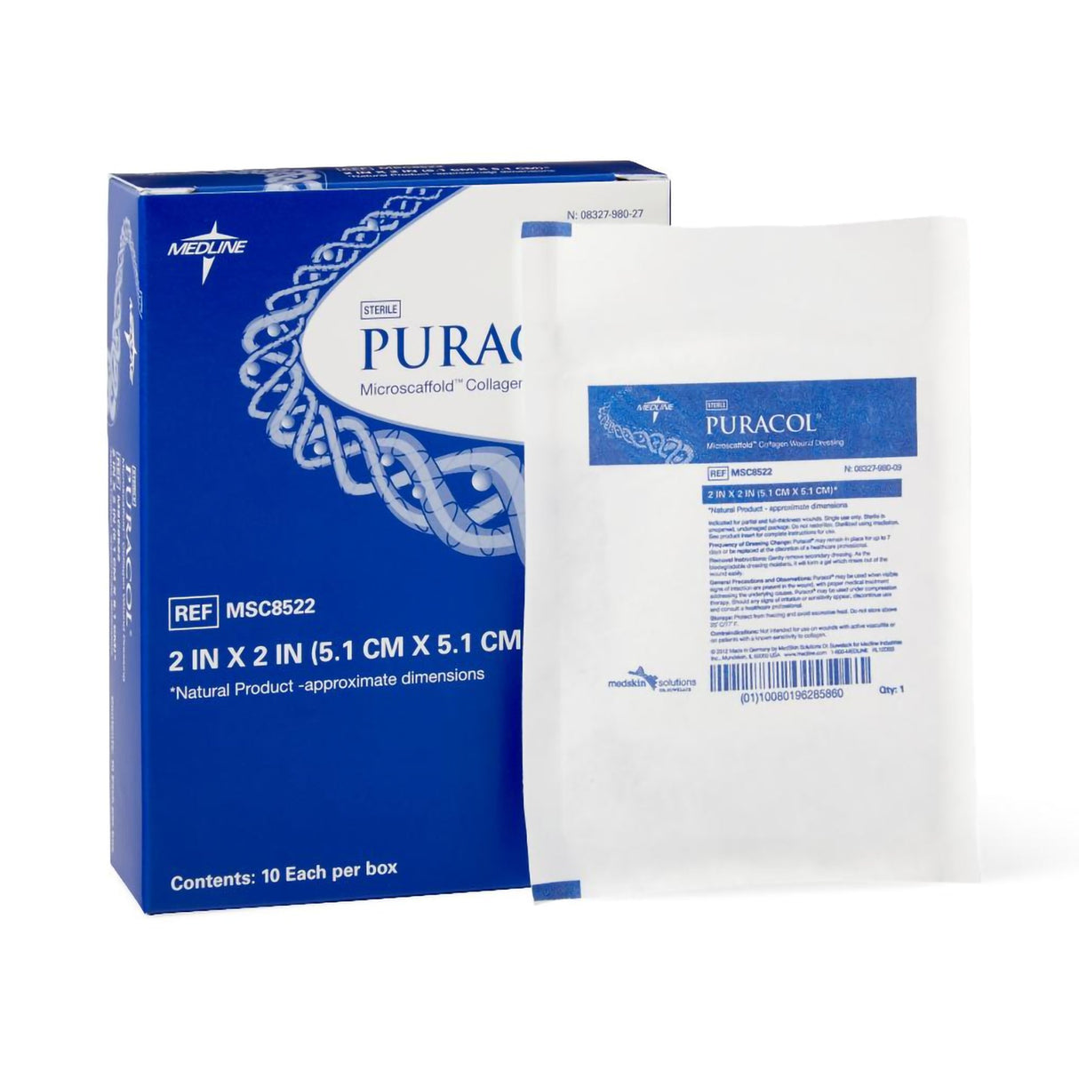 Collagen Dressing Puracol® 2 X 2 Inch Square Sterile - BeHope