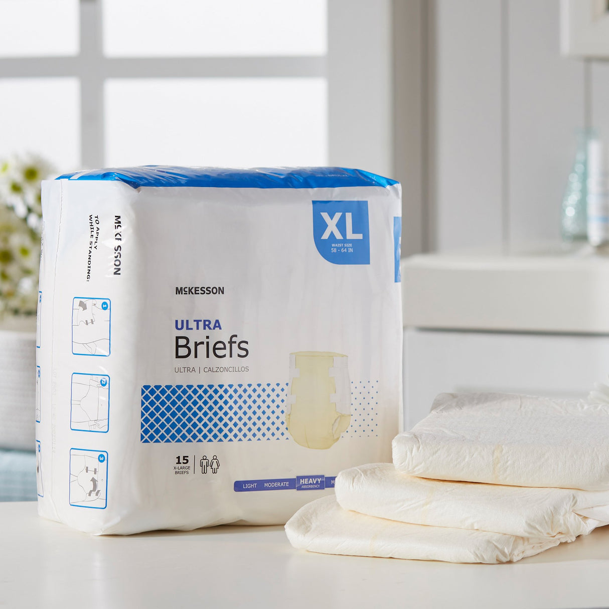 Unisex Adult Incontinence Brief McKesson Ultra X-Large Disposable Heavy Absorbency - BeHope