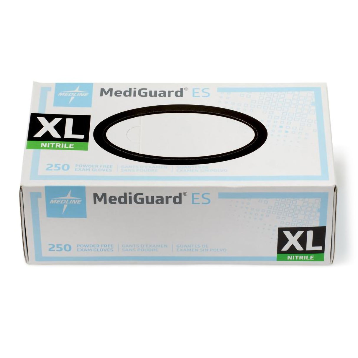 Exam Glove MediGuard® ES X-Large NonSterile Nitrile Standard Cuff Length Textured Fingertips Blue Not Rated - BeHope