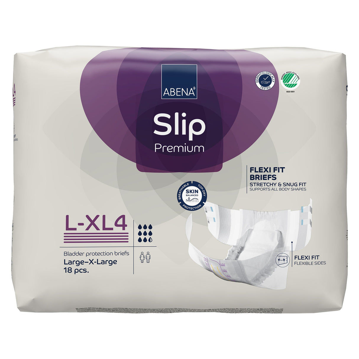 Unisex Adult Incontinence Brief Abena Slip Flexi Fit Large / X-Large Disposable Heavy Absorbency - BeHope