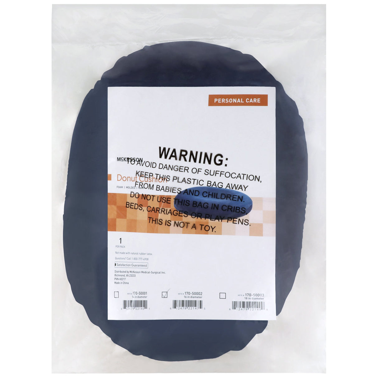 Donut Seat Cushion McKesson 16 Inch Diameter Molded Foam - BeHope