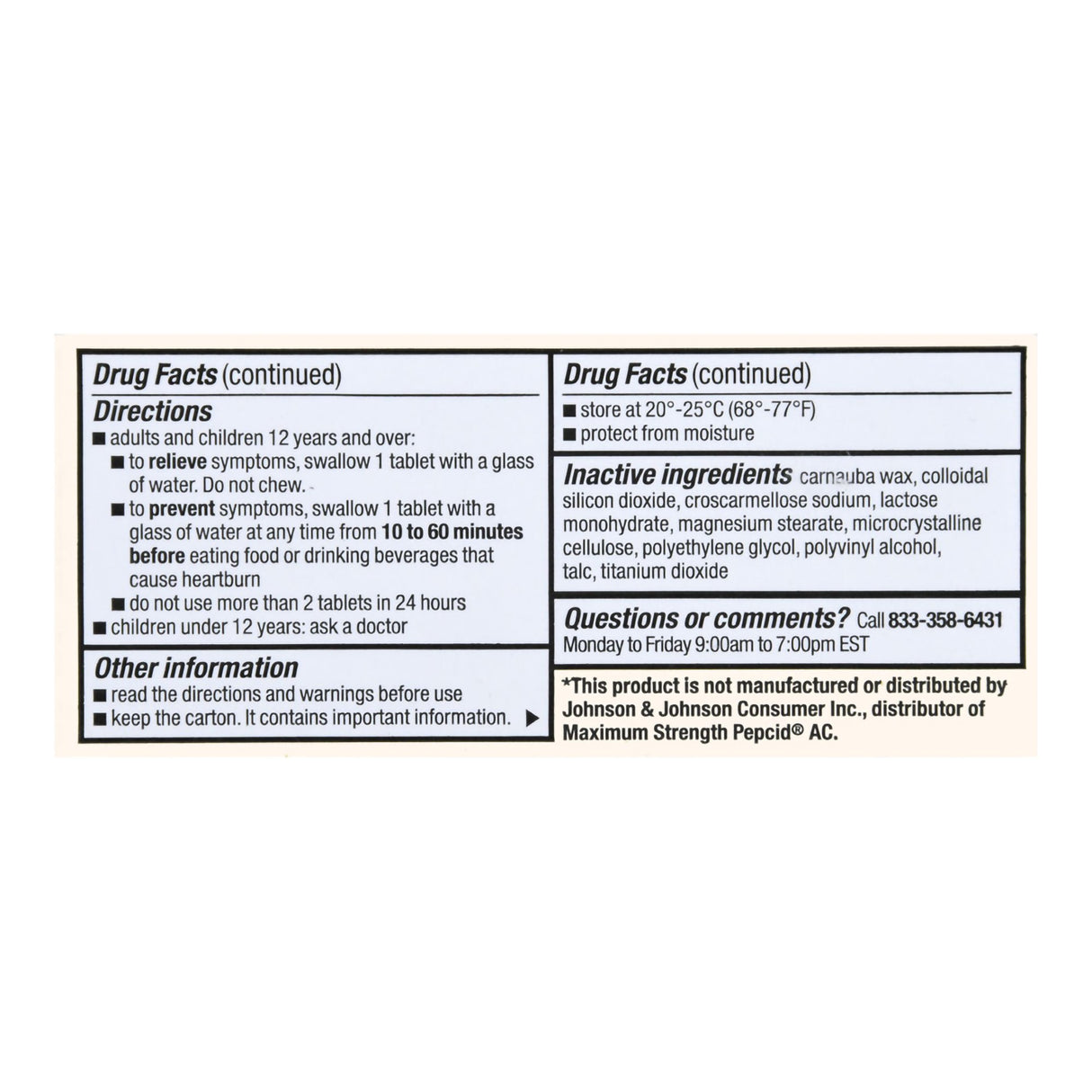 Antacid Foster & Thrive™ 20 mg Strength Tablet 50 per Bottle - BeHope