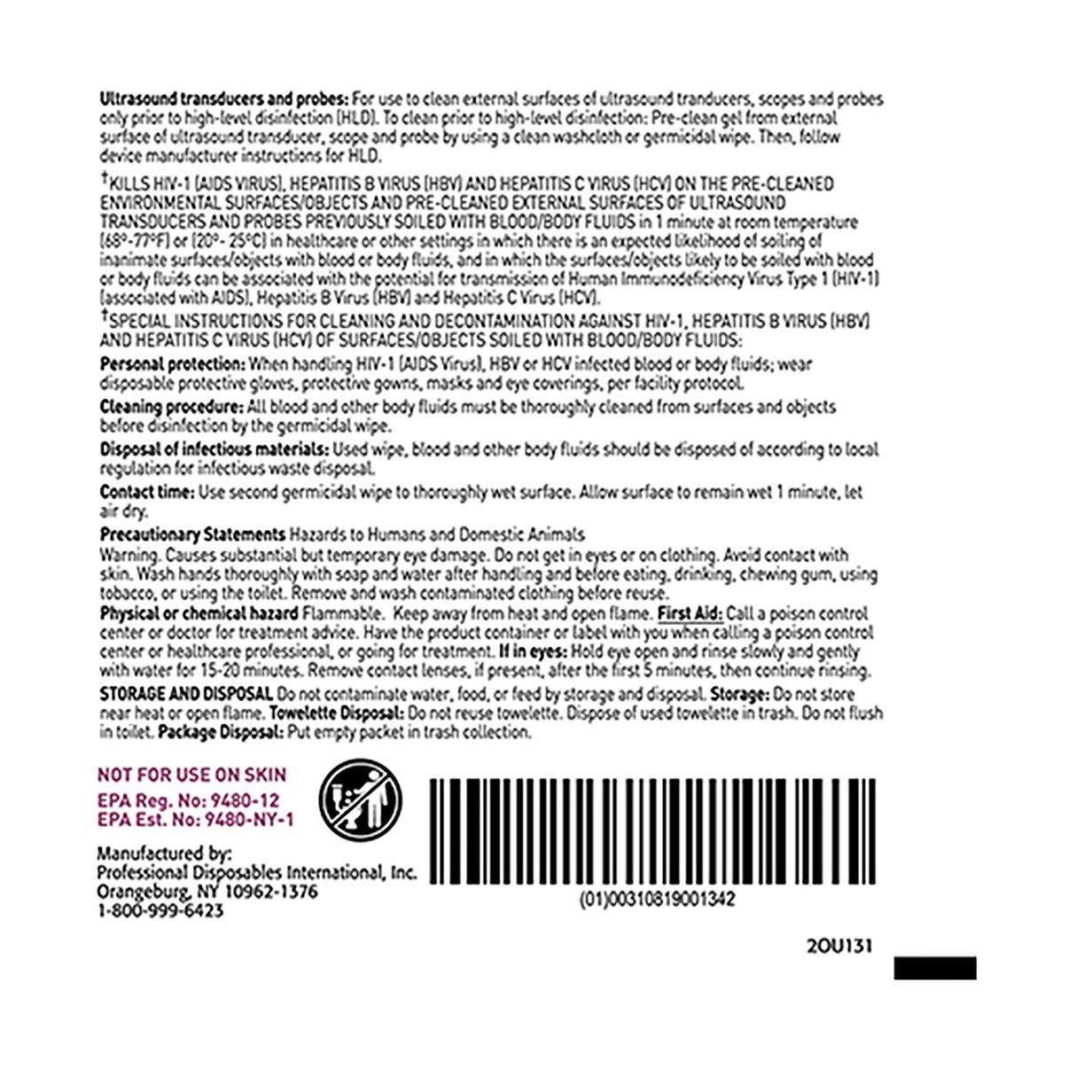 Surface Disinfectant Cleaner Sani-Cloth® Prime Premoistened Germicidal Manual Pull Wipe 50 Count Individual Packet Alcohol Scent NonSterile - BeHope