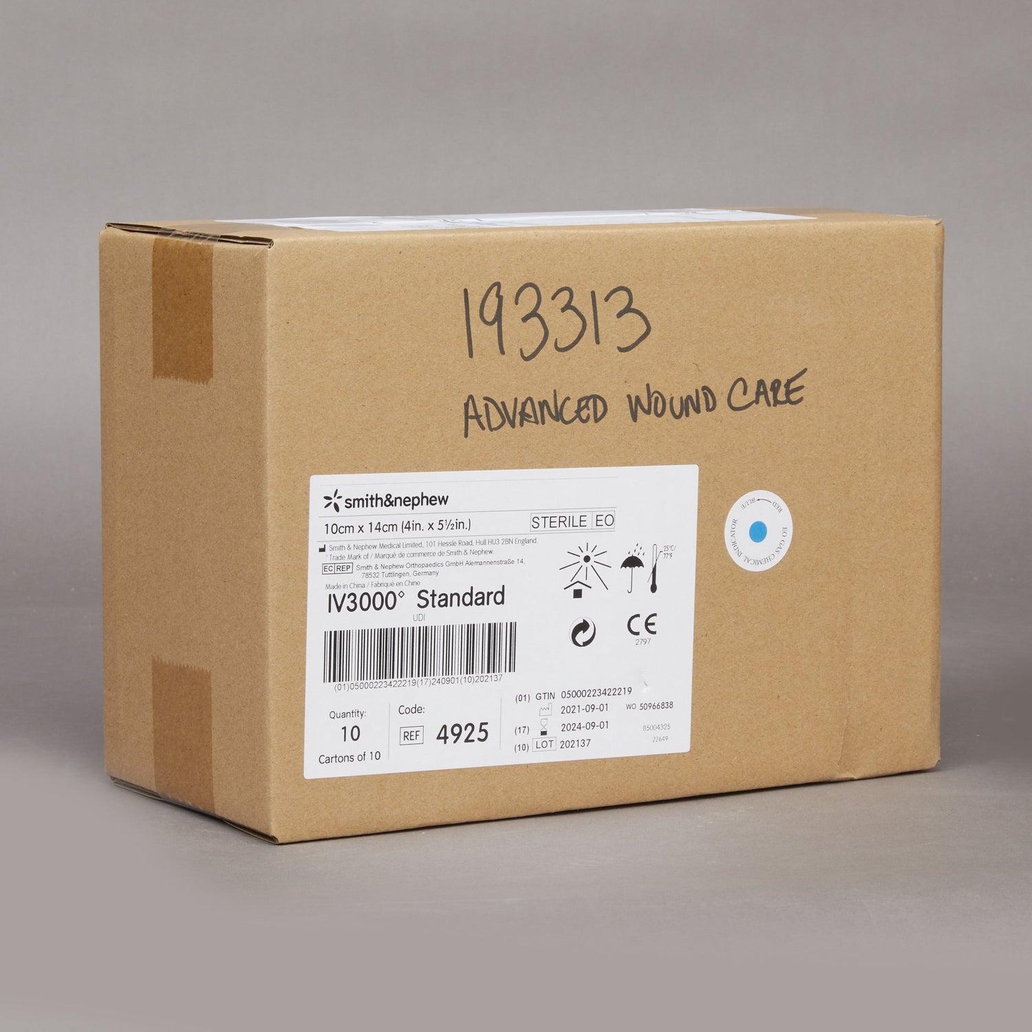 Catheter Securement Dressing IV3000™ Film 4 X 5 Inch Sterile - BeHope