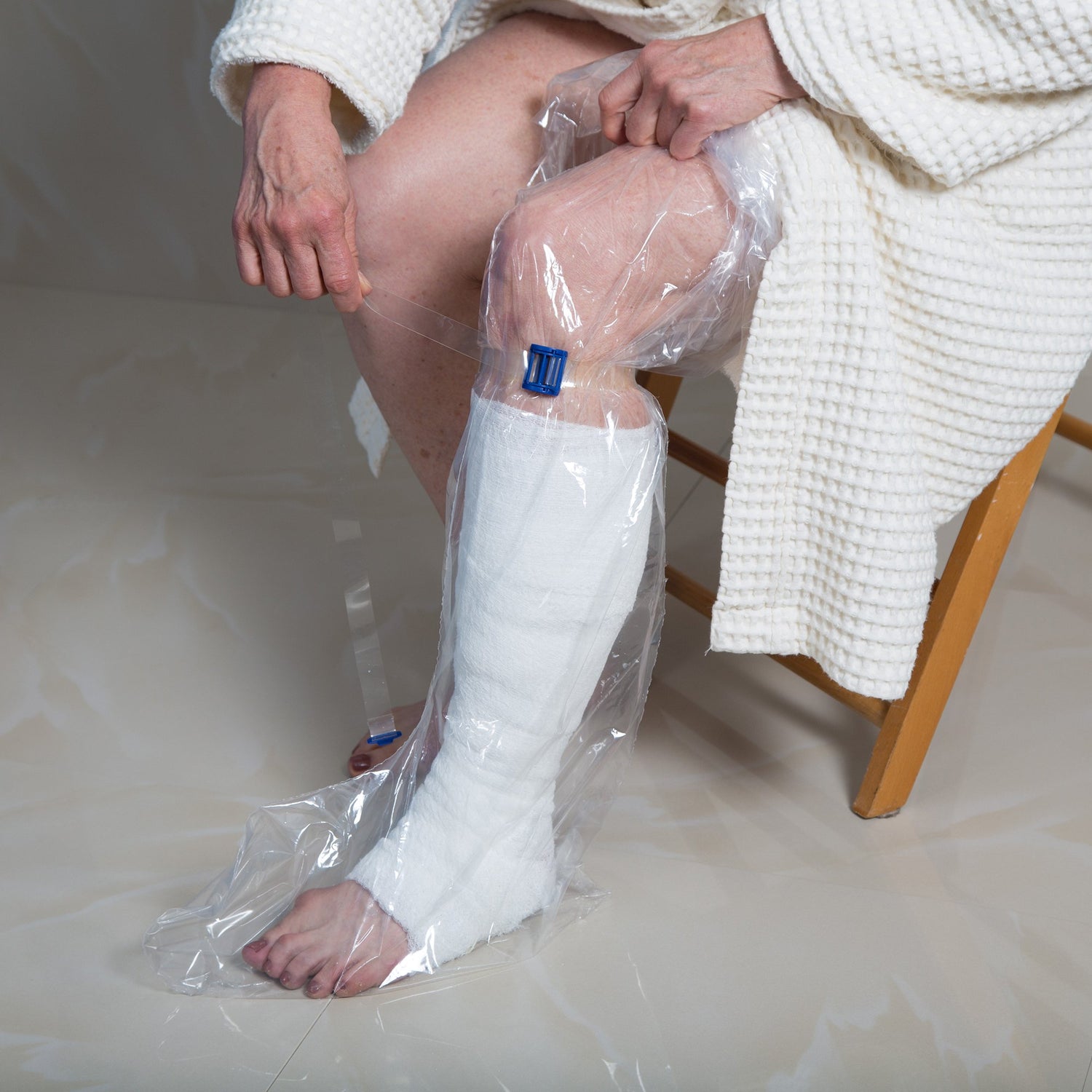 IV Site Barrier Protector AquaGuard Boot® Shower Sleeve 43 Inch Length NonSterile - BeHope