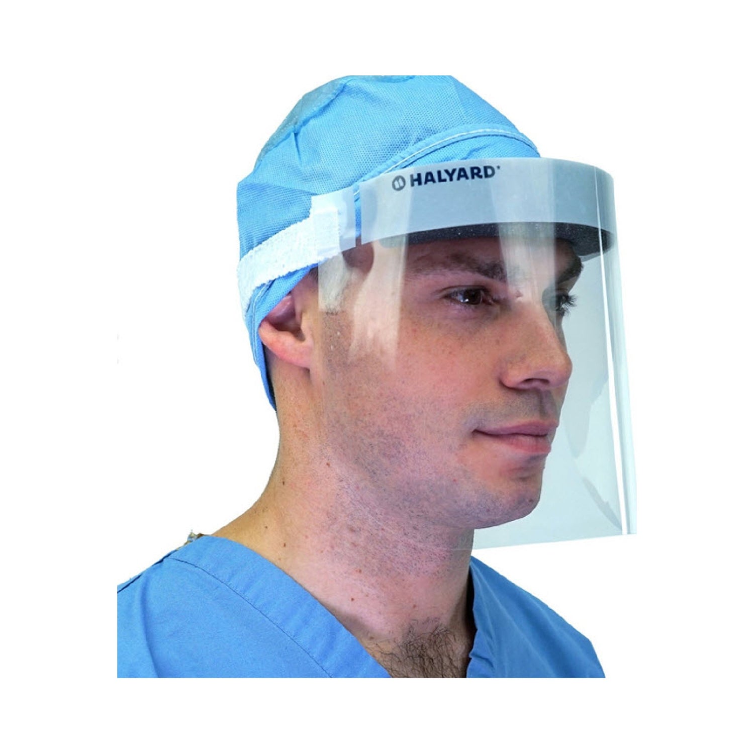 Face Shield Halyard One Size Fits Most Full Length Anti-fog Disposable NonSterile - BeHope