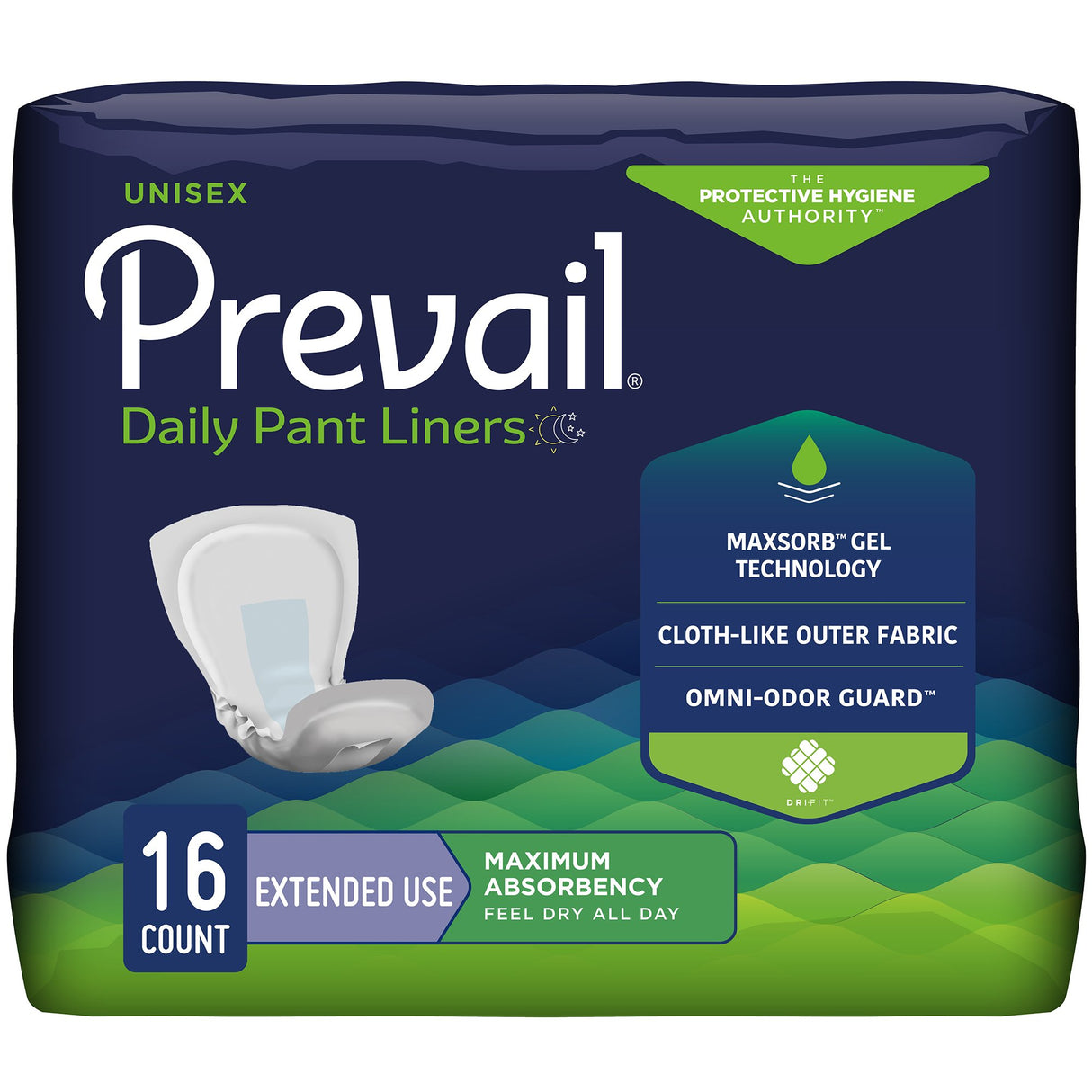 Incontinence Liner Prevail® Daily Pant Liners 28 Inch Length Heavy Absorbency Polymer Core One Size Fits Most - BeHope