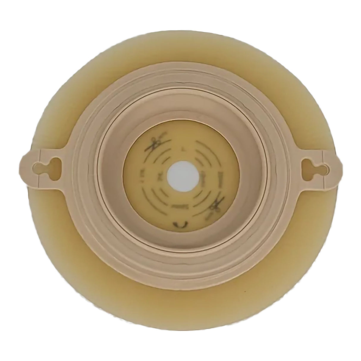 Ostomy Barrier Safe n Simple™ Trim to Fit, Standard Wear Adhesive Tape Collar 57 mm Flange Up to 1-1/2 Inch Opening 5 X 5 Inch - BeHope