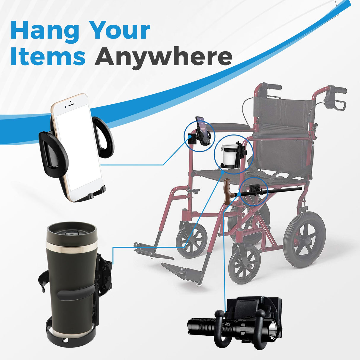Easy Mobility Walker / Wheelchair Mobility Combo Pack For Walker / Wheelchair - BeHope