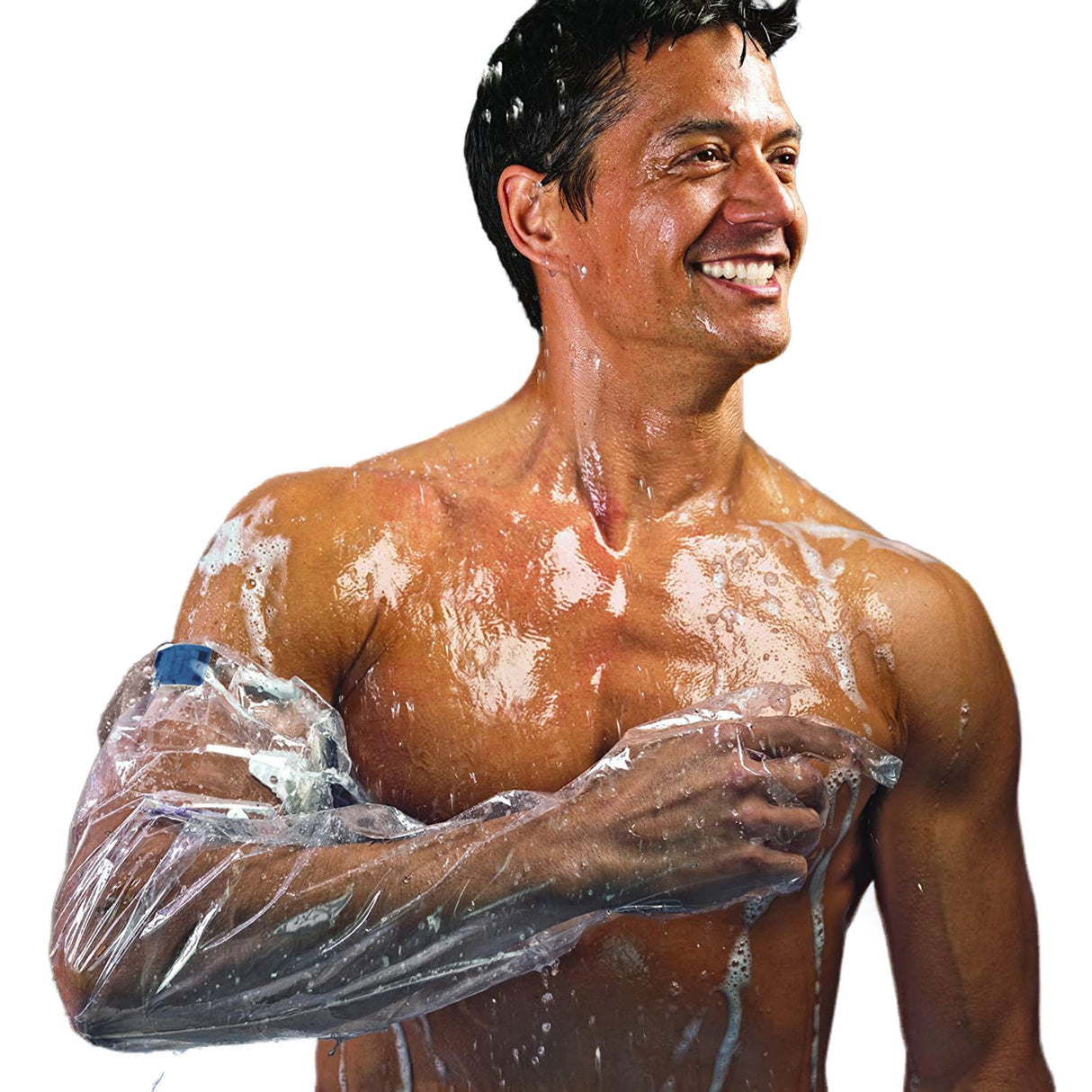 IV Site Barrier Protector AquaGuard Glove® Shower Sleeve 34 Inch Length NonSterile - BeHope