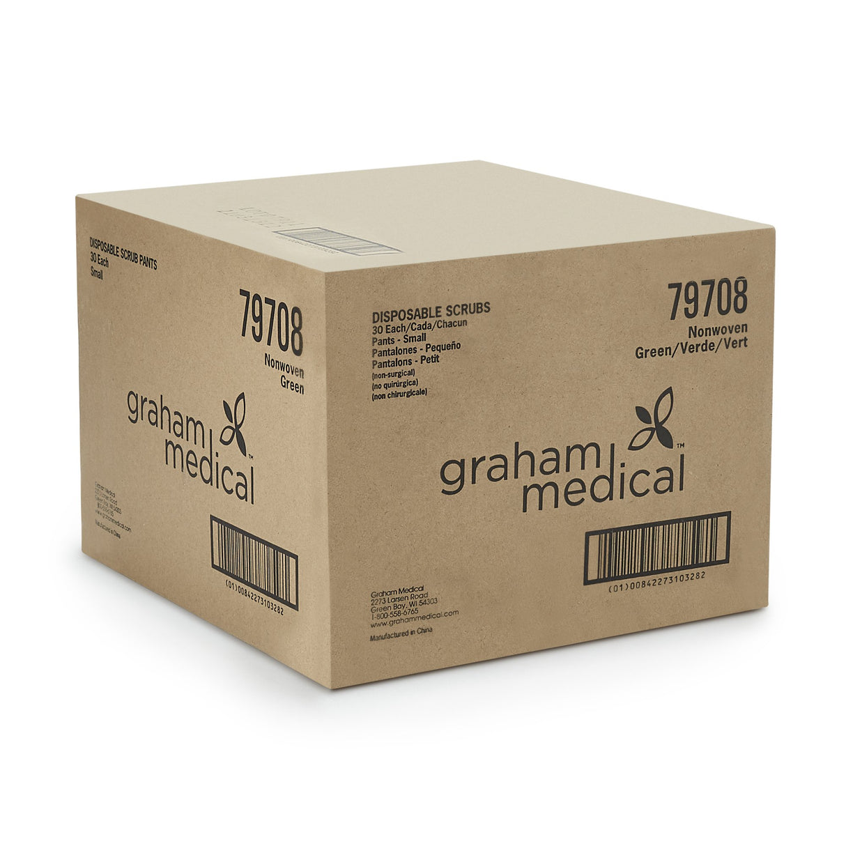 Scrub Pants Small Dark Green Unisex - BeHope