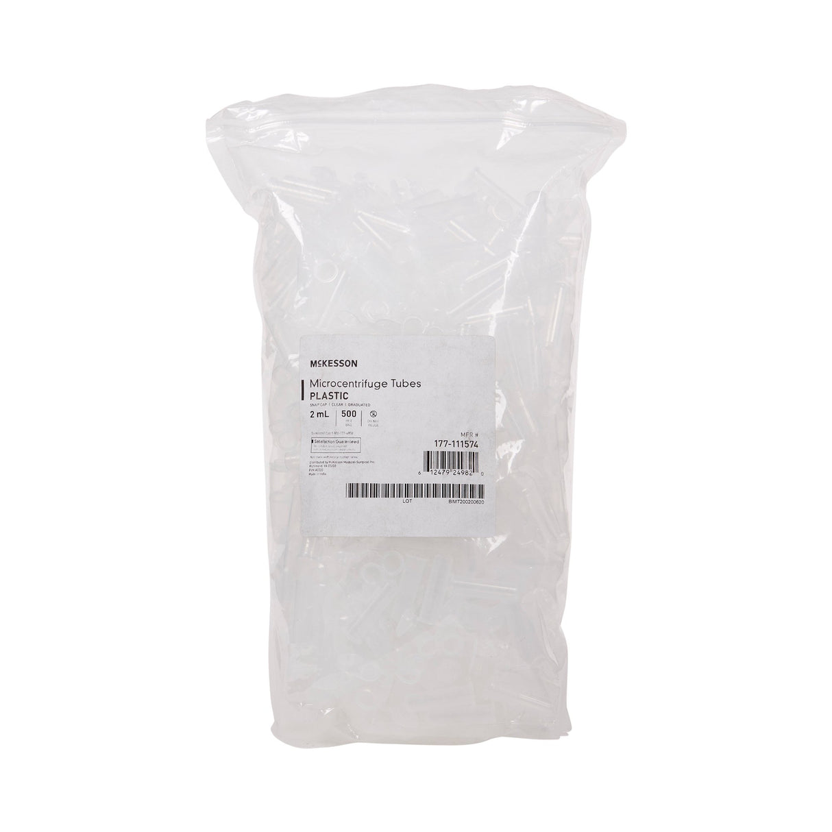 McKesson Microcentrifuge Tube Plain 2 mL Snap Cap Polypropylene Tube - BeHope