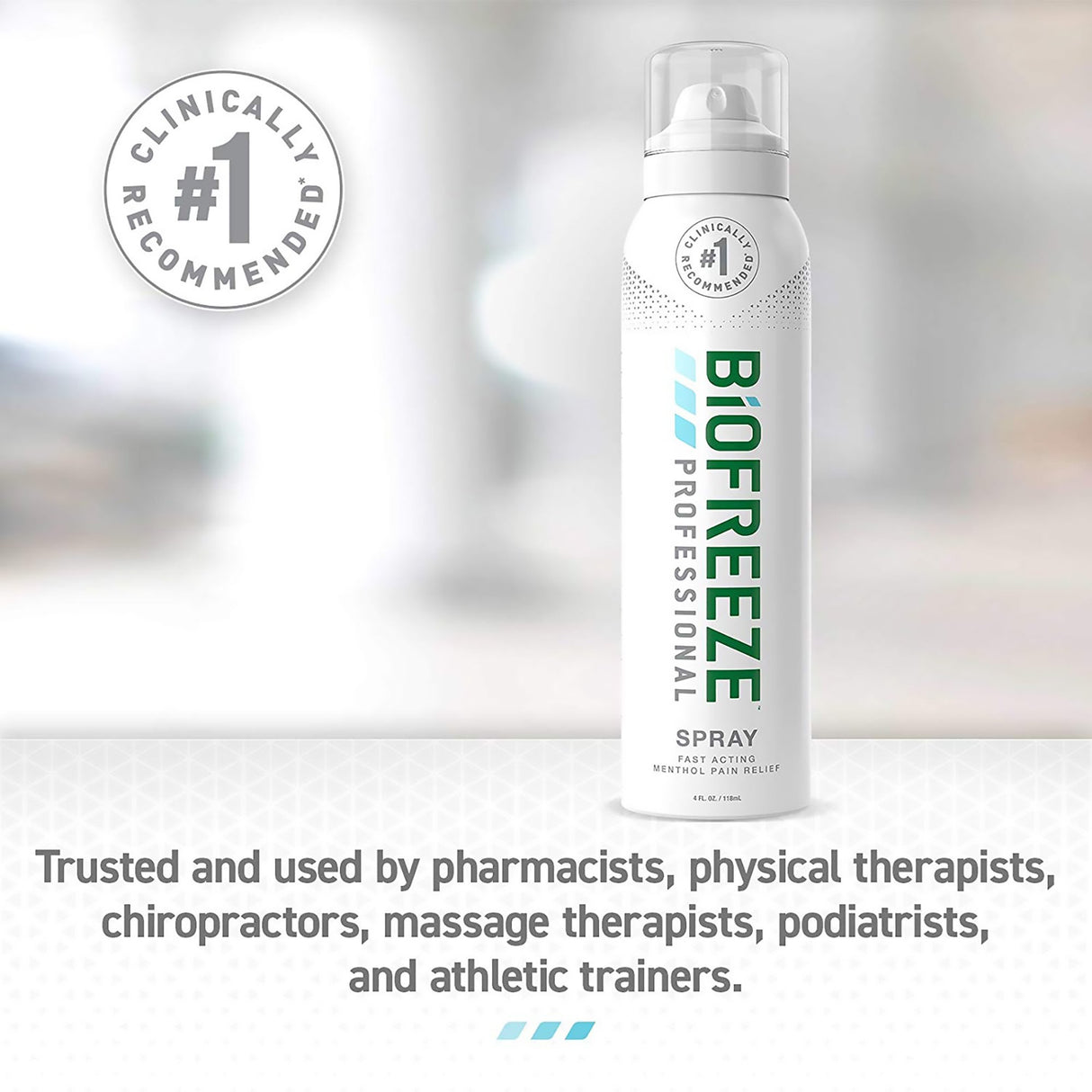 Topical Pain Relief Biofreeze® Professional 360° 10.5% Strength Menthol Spray 4 oz. - BeHope