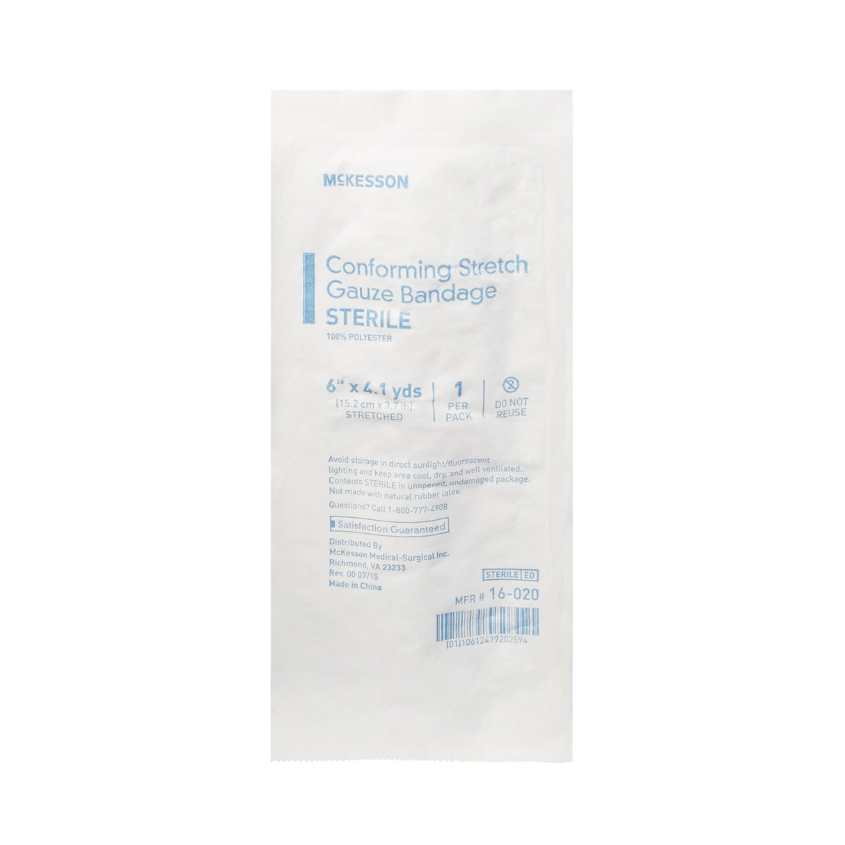 Conforming Bandage McKesson 6 Inch X 4-1/10 Yard Sterile 1 per Pack - BeHope