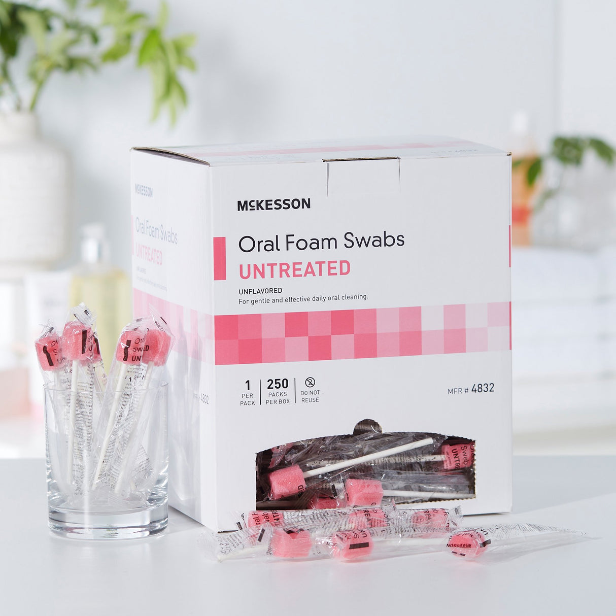 Oral Swab McKesson Untreated Foam Tip 1 per Pack - BeHope