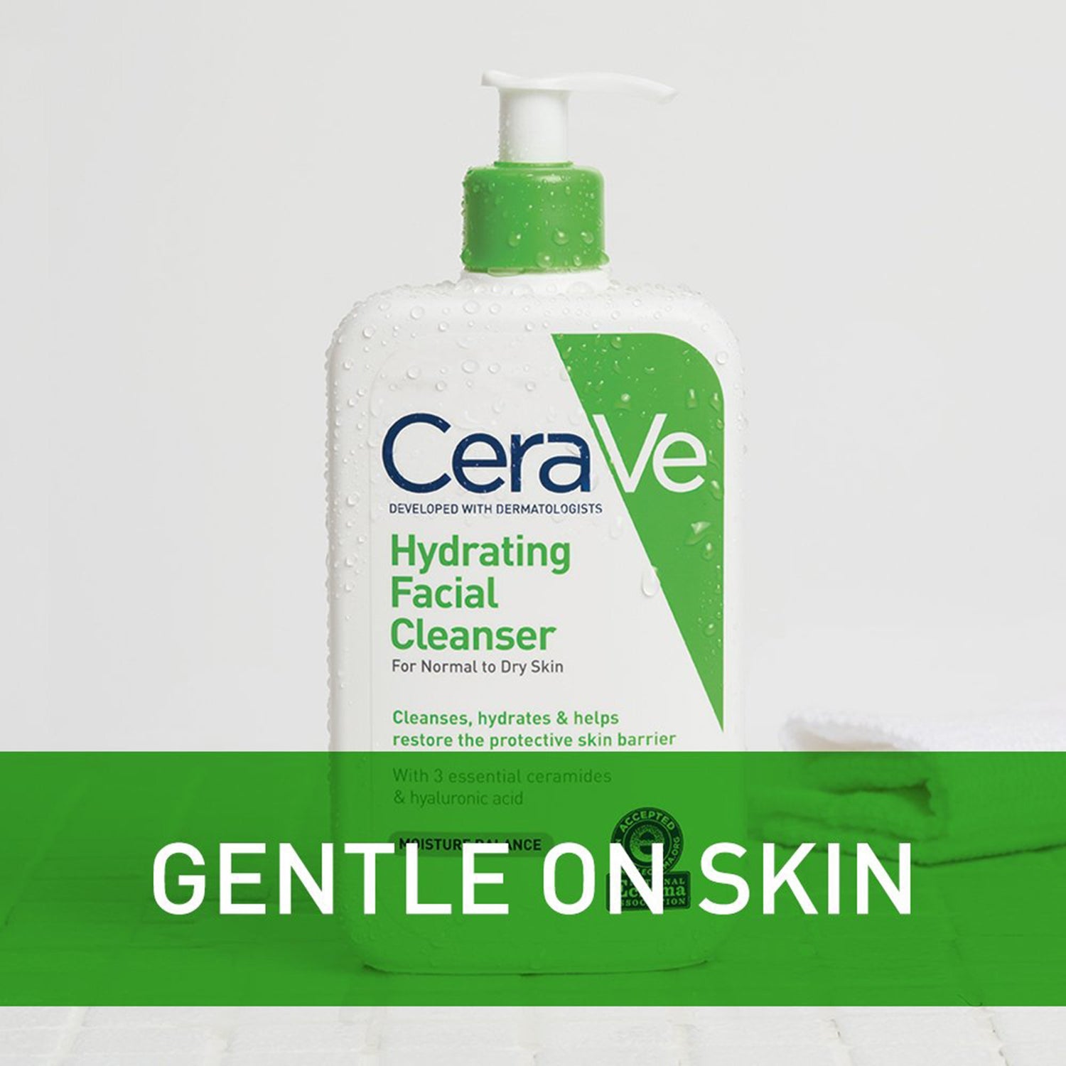 Facial Cleanser CeraVe® Foaming Foaming 16 oz. Pump Bottle Unscented - BeHope