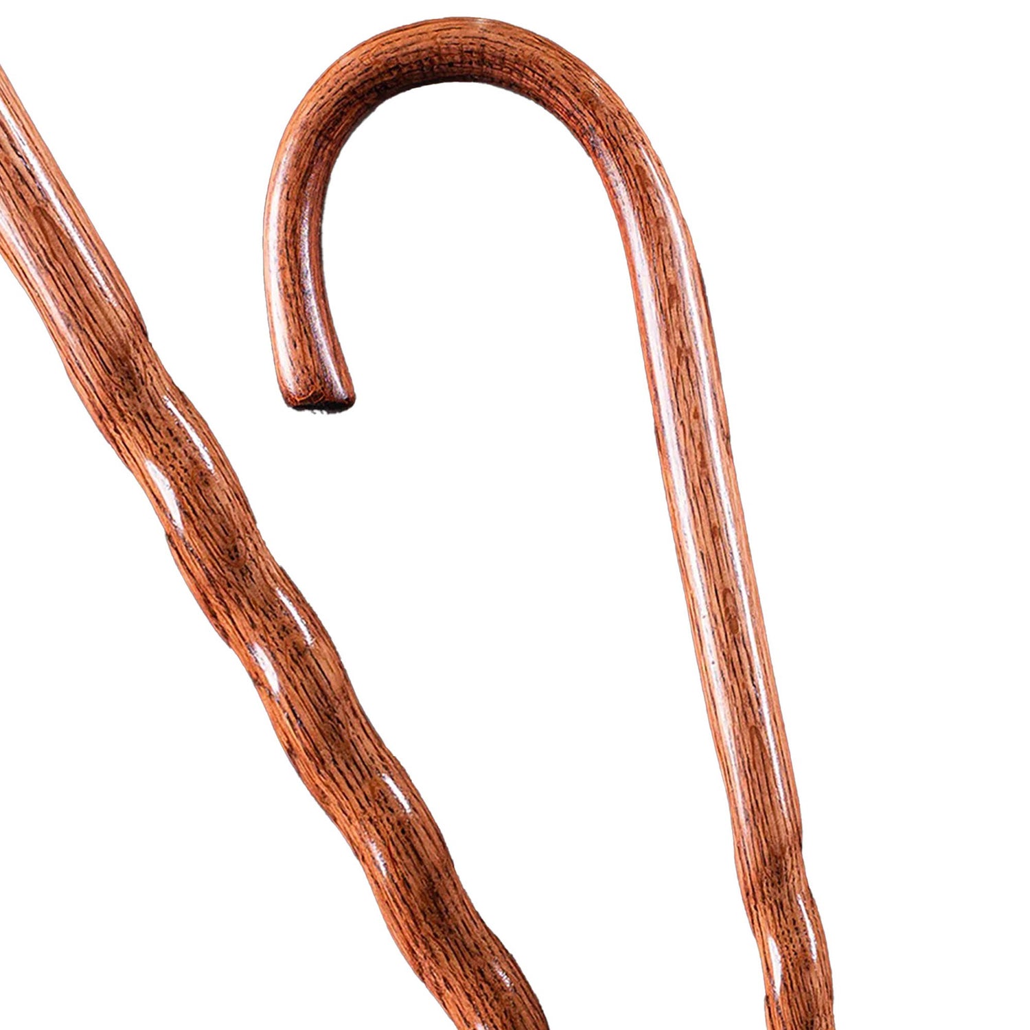 Round Handle Cane Brazos™ Twisted Wood 37 Inch Height Red Oak - BeHope