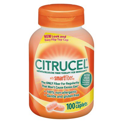 Fiber Supplement Citrucel® Capsule 100 per Bottle 500 mg Strength Methyl Cellulose - BeHope