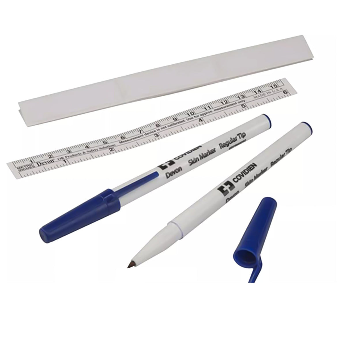 Skin Marker with Ruler Devon™ Gentian Violet Ink Sterile Full Size Fine Tip - BeHope