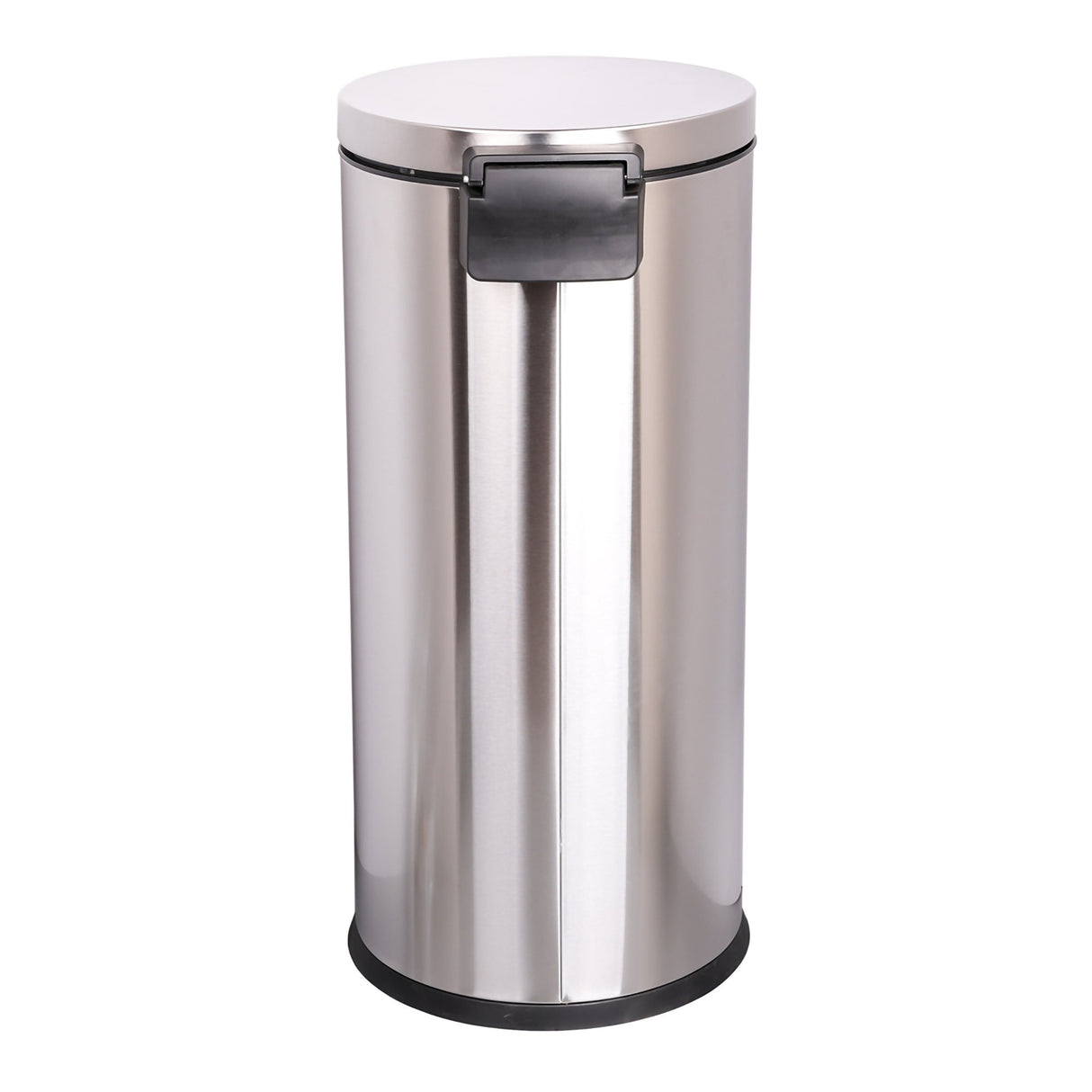 Trash Can McKesson 32 Quart / 8 gal. Silver Metal Round - BeHope