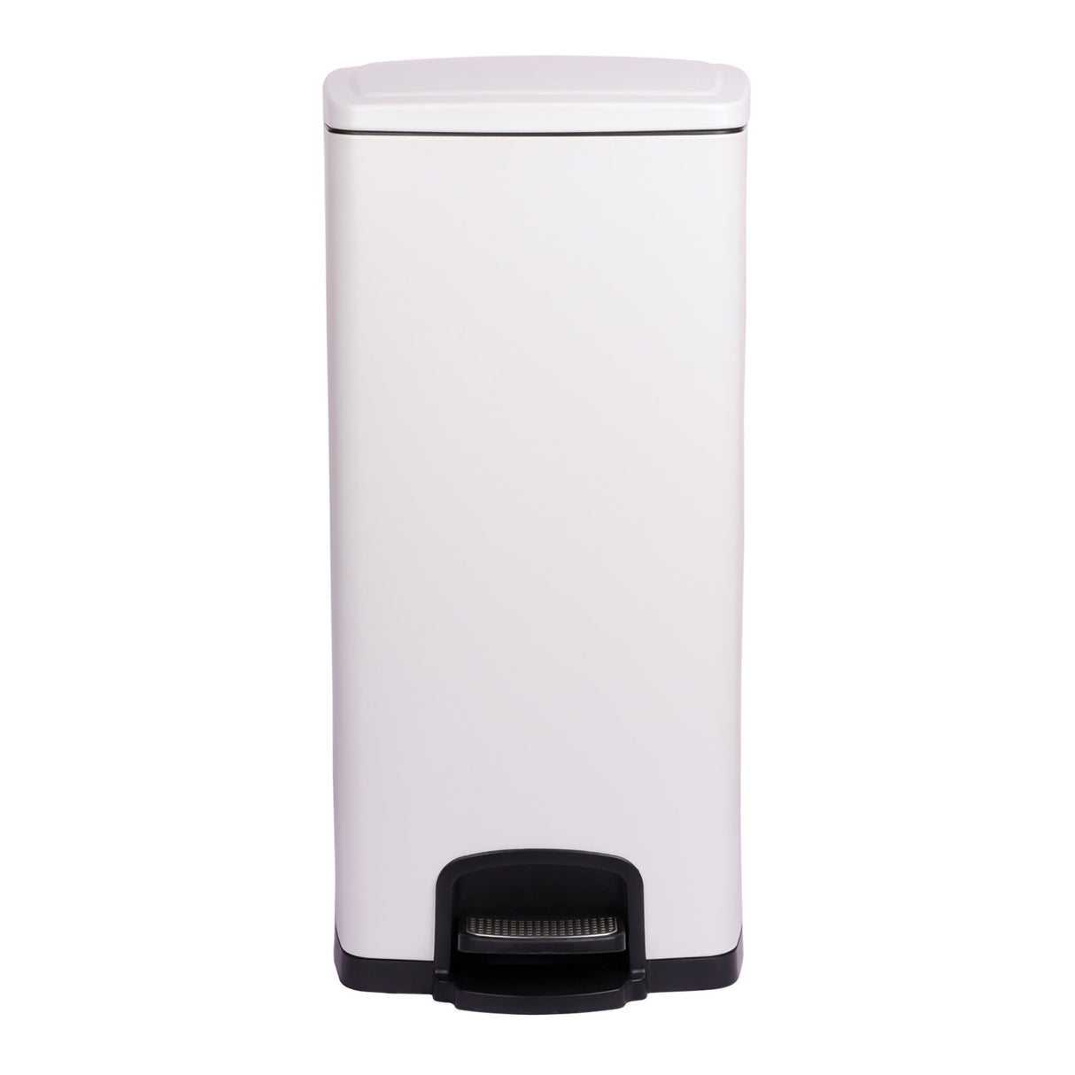 Trash Can McKesson 32 Quart / 8 gal. White Metal Square - BeHope