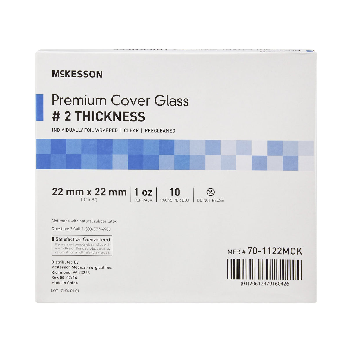 Cover Glass McKesson Square No. 2 Thickness 22 X 22 mm - BeHope