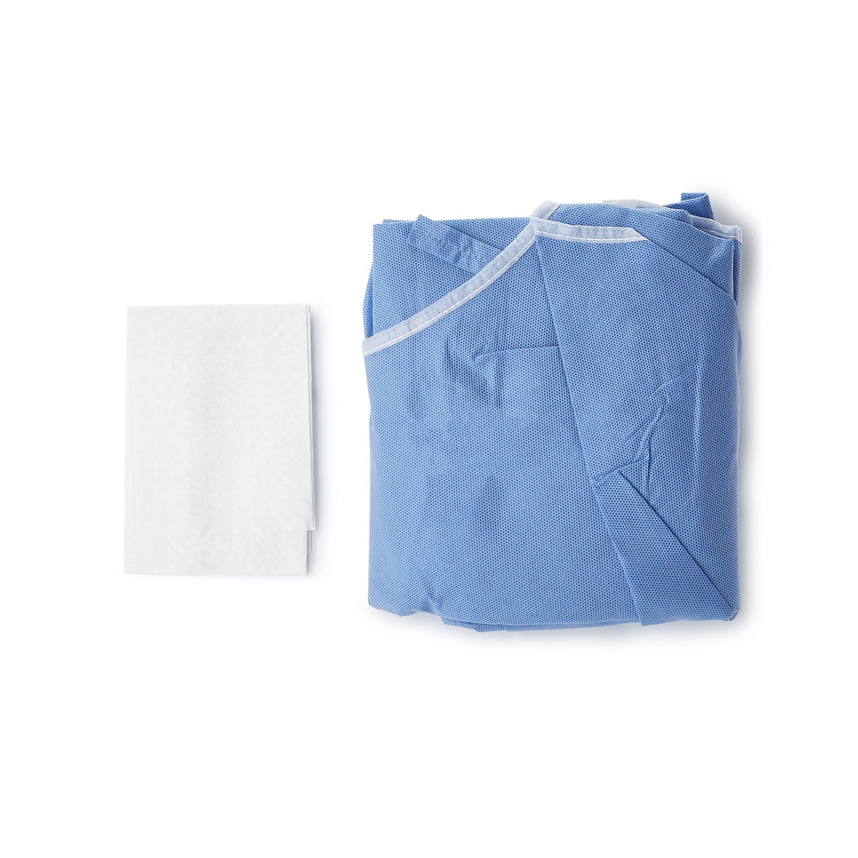 Non-Reinforced Surgical Gown with Towel McKesson 3X-Large Blue Sterile AAMI Level 3 Disposable - BeHope
