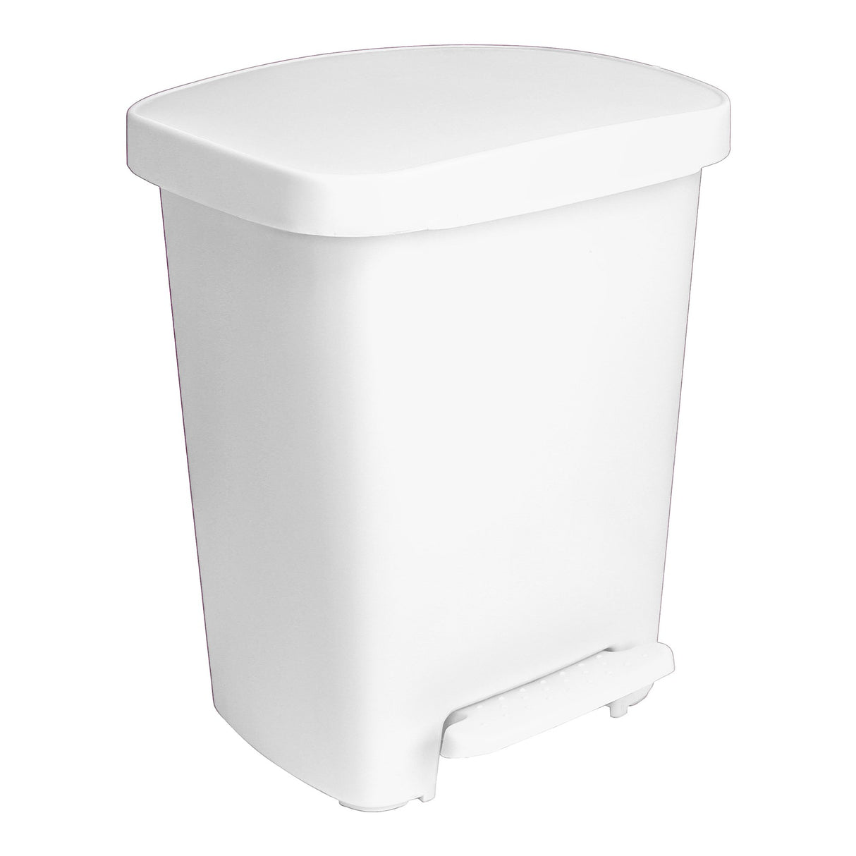 Trash Can McKesson 32 Quart / 8 gal. White Plastic Rectangular - BeHope