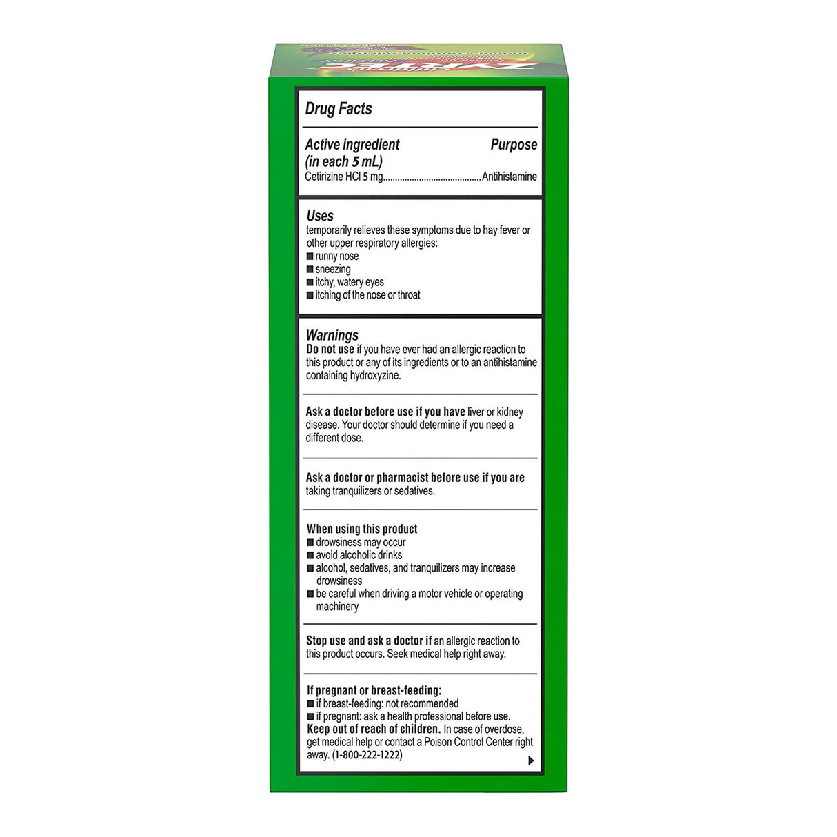 Children's Allergy Relief Zyrtec® 1 mg / 1 mL Strength Solution 4 oz. - BeHope