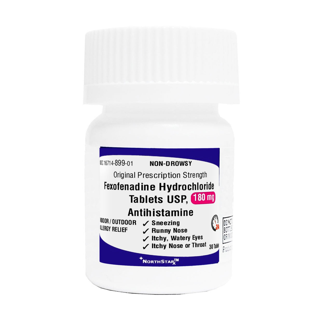 Allergy Relief NorthStar 180 mg Strength Tablet 30 per Bottle - BeHope