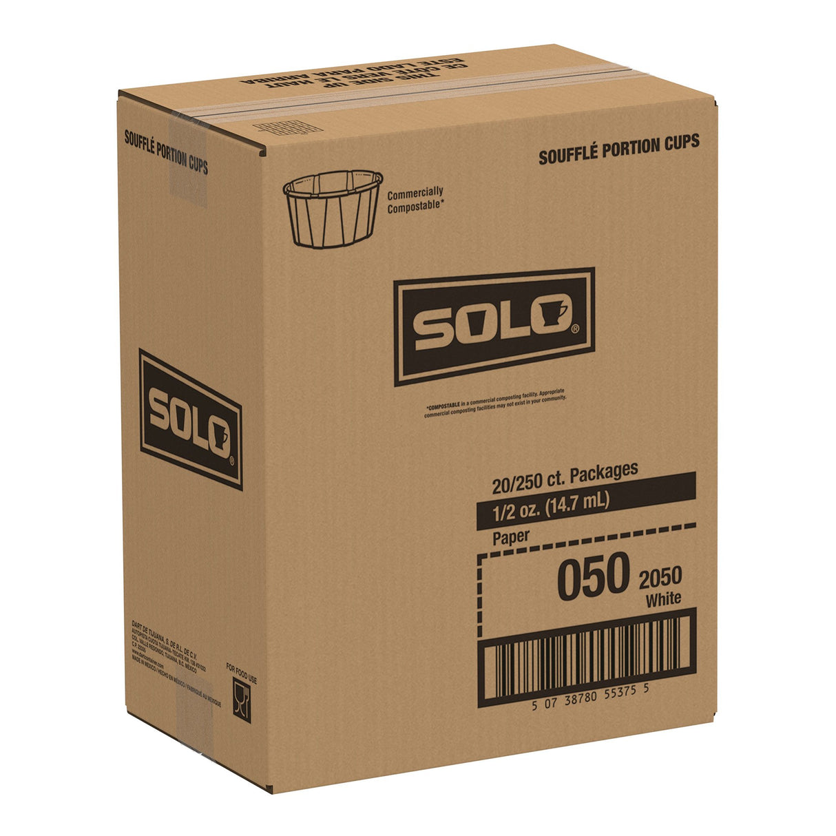 Souffle Cup Solo® 0.5 oz. White Paper Disposable - BeHope