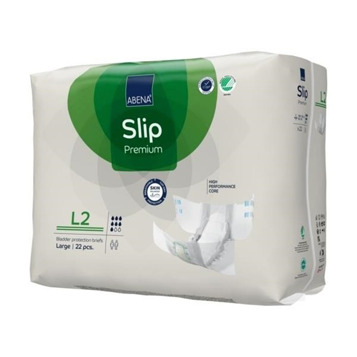 Unisex Adult Incontinence Brief Abena® Slip Premium L2 Large Disposable Heavy Absorbency - BeHope