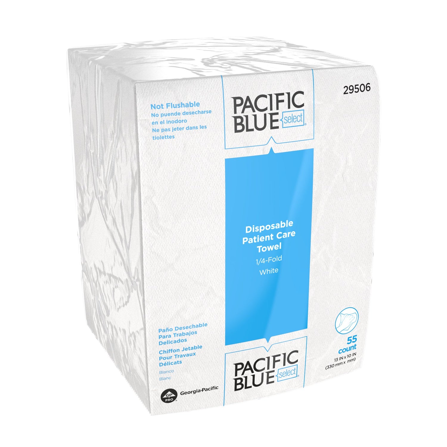 Washcloth Pacific Blue Select® 10 X 13 Inch White Disposable - BeHope