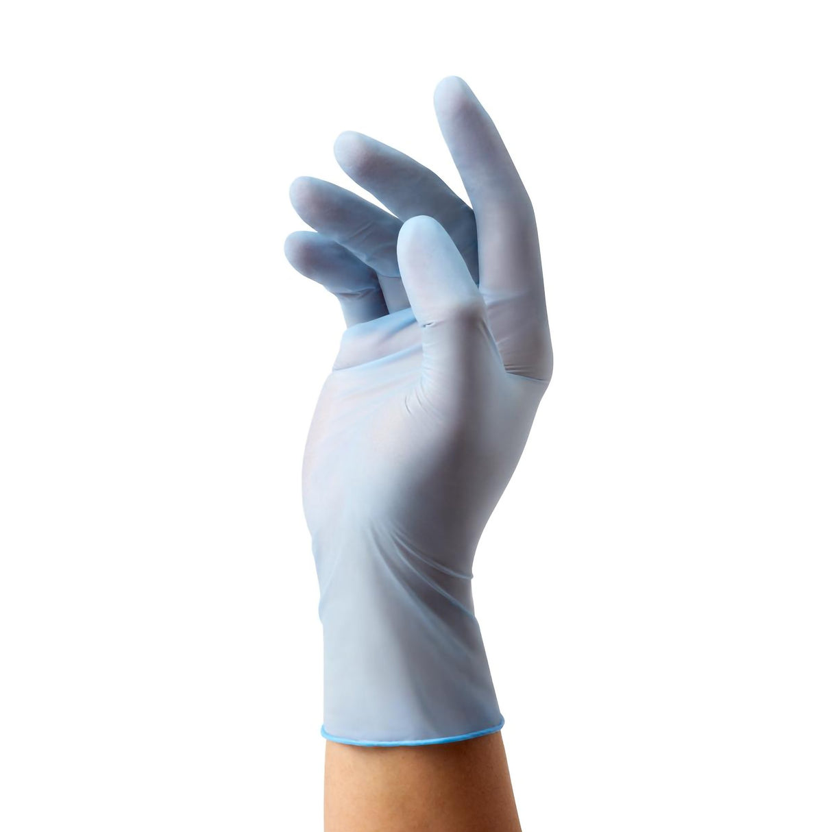 Exam Glove MediGuard® ES Large NonSterile Nitrile Standard Cuff Length Textured Fingertips Blue Not Rated - BeHope