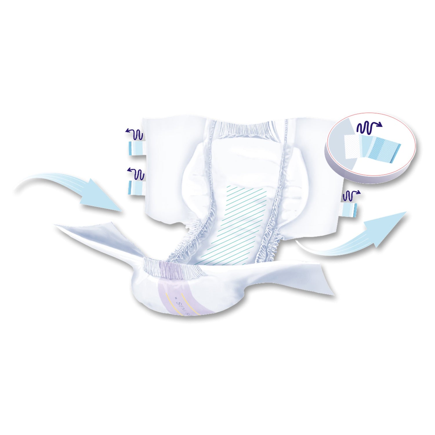Unisex Adult Incontinence Brief Seni® Super Regular Disposable Heavy Absorbency - BeHope