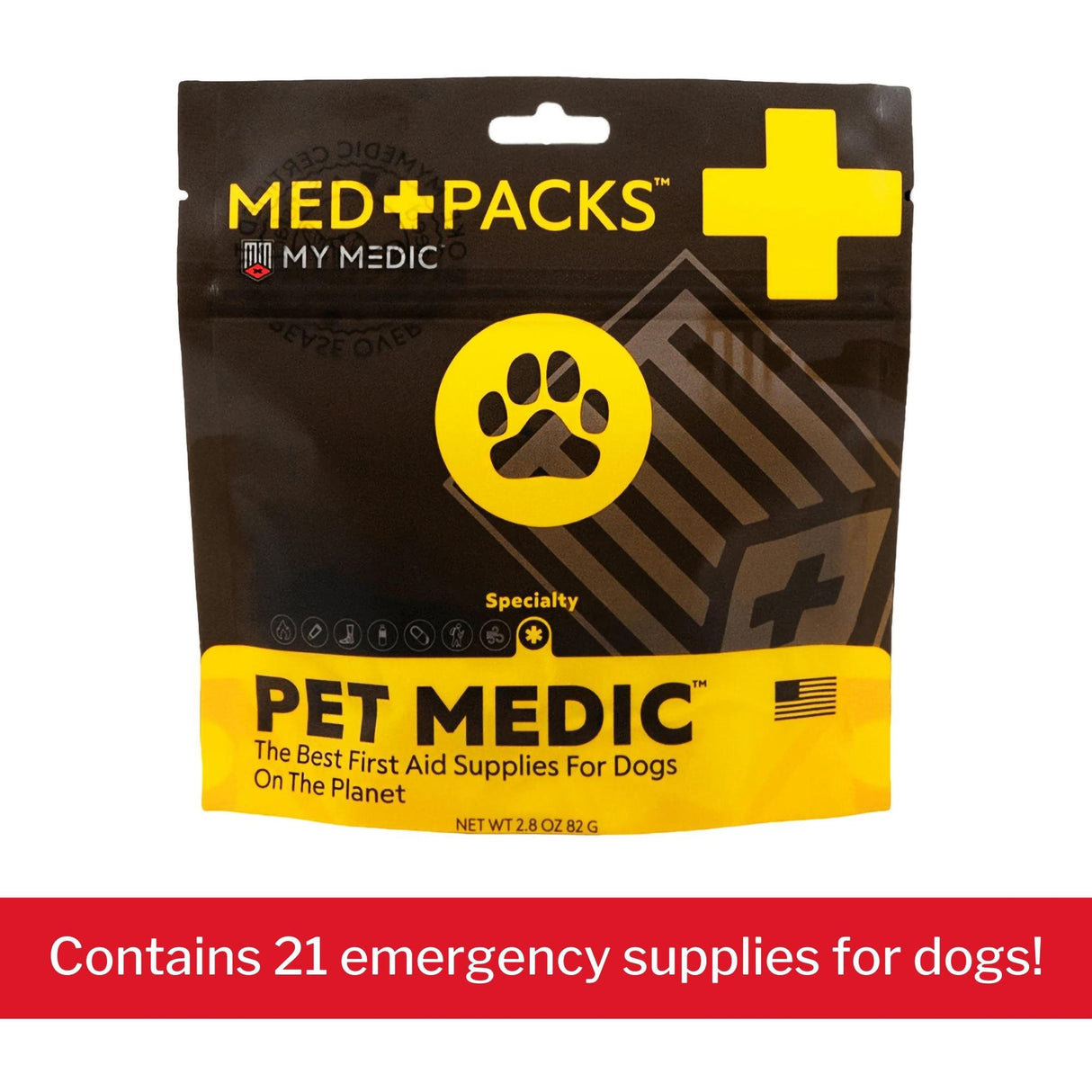 Pet First Aid Kit My Medic™ MED PACKS Pet Medic Plastic Pouch - BeHope