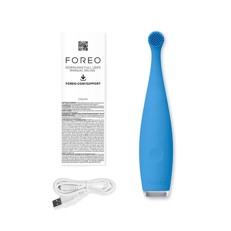 Sonic Toothbrush ISSA™ baby Bubble Blue Dino Ages Birth to 4 Years Silicone - BeHope