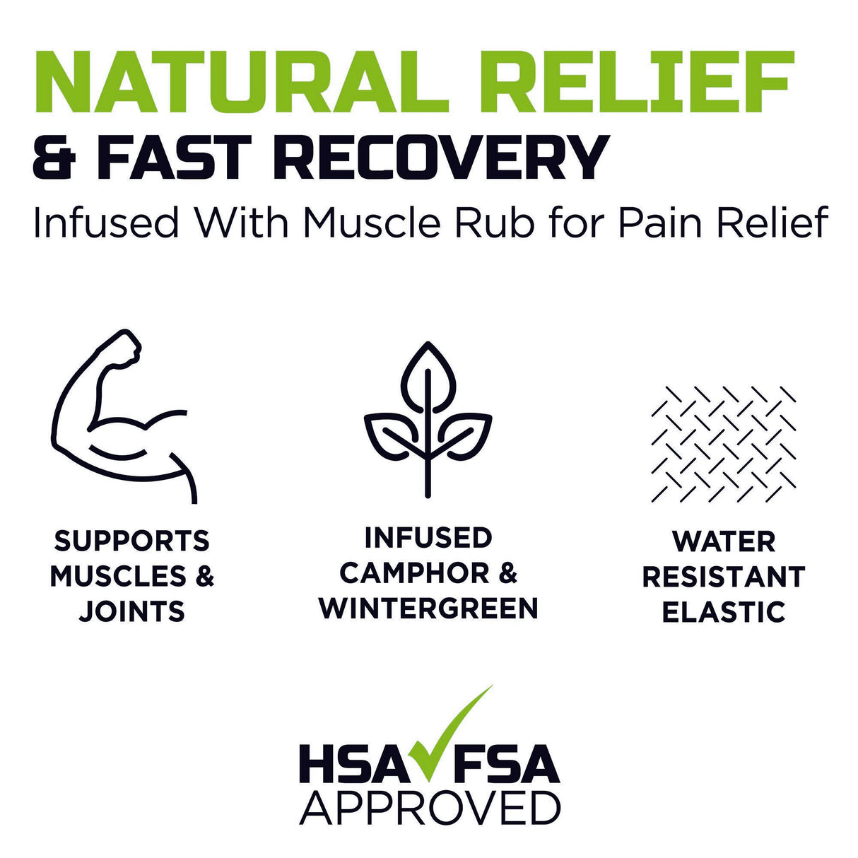 Kinesiology Tape Green Drop™ Black 2 X 10 Inch Nylon / Polyester / Spandex NonSterile - BeHope