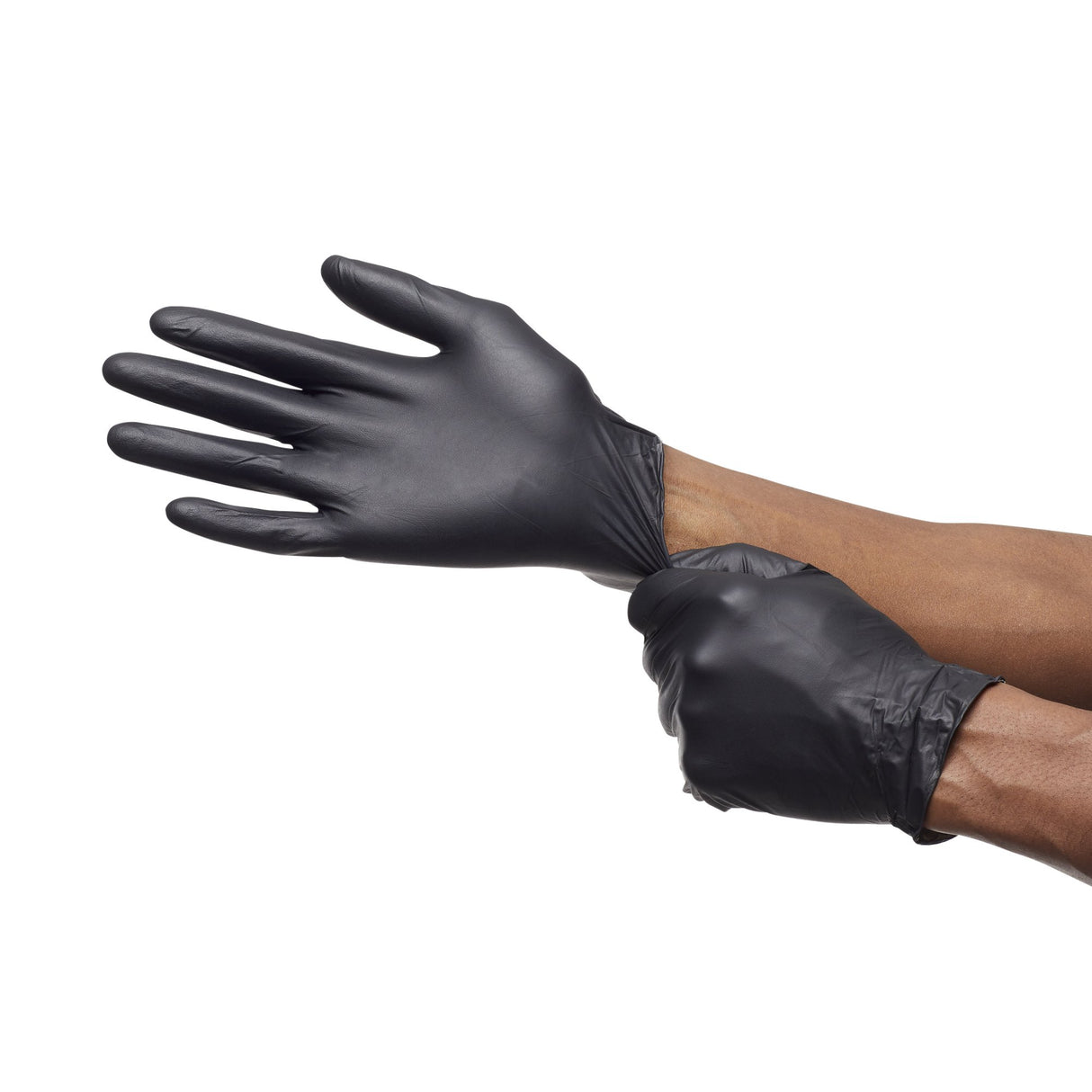 Exam Glove MICROFLEX® MidKnight™ X-Large NonSterile Nitrile Standard Cuff Length Fully Textured Black Fentanyl Tested - BeHope