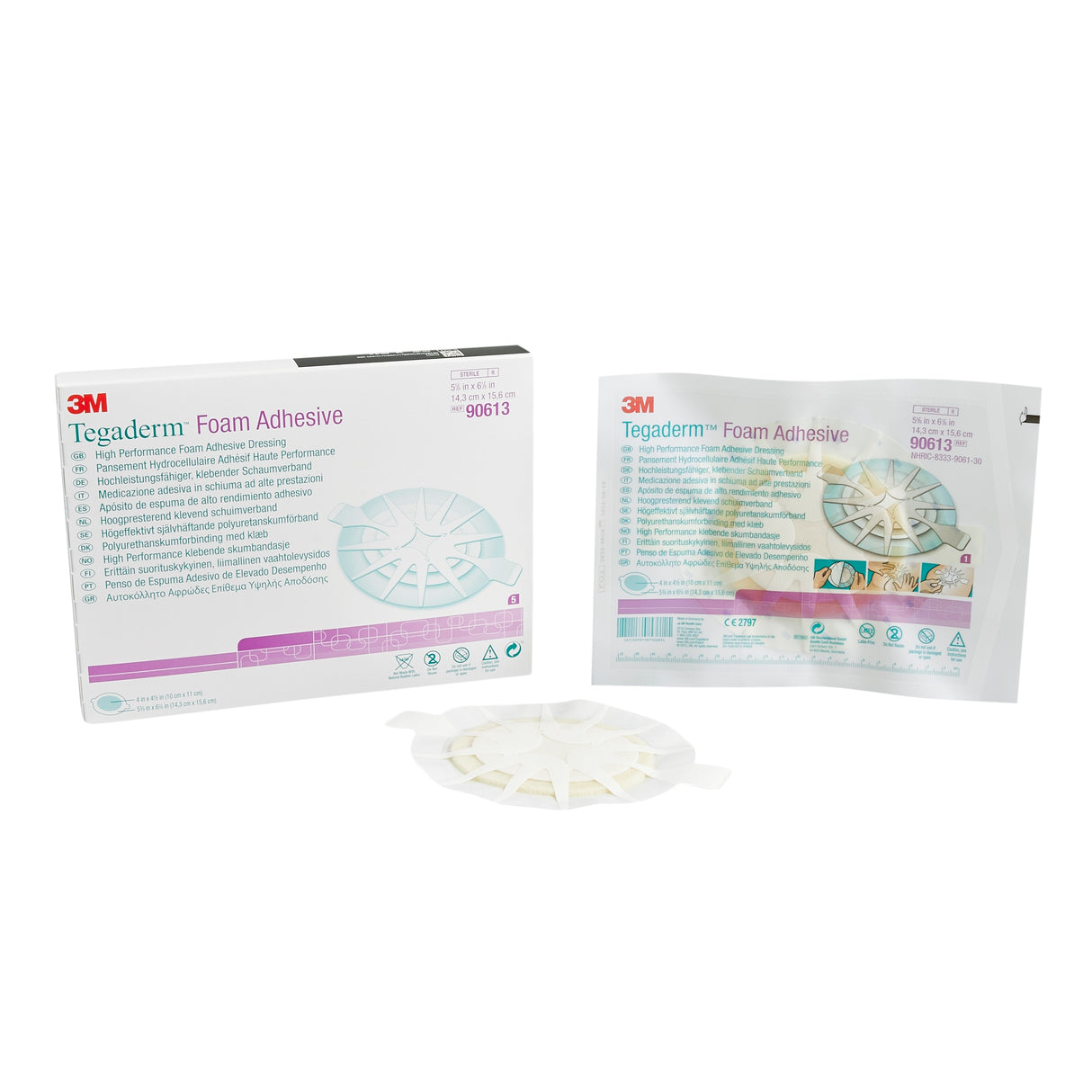 Foam Dressing 3M™ Tegaderm™ High Performance 5-5/8 X 6-1/8 Inch With Border Film Backing Acrylic Adhesive Oval Sterile - BeHope