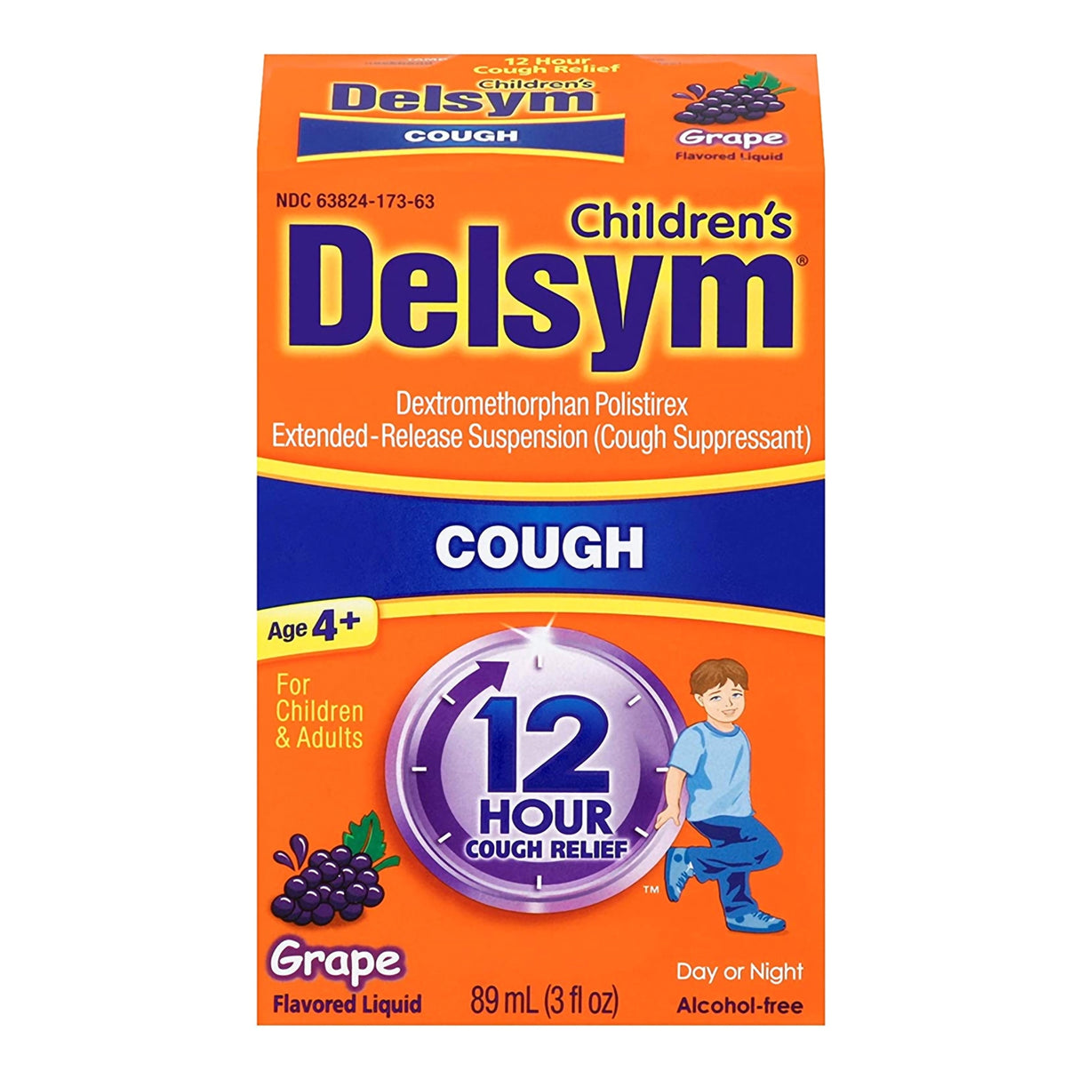 Children's Cold and Cough Relief Delsym® 30 mg / 5 mL Strength Liquid 3 oz. - BeHope