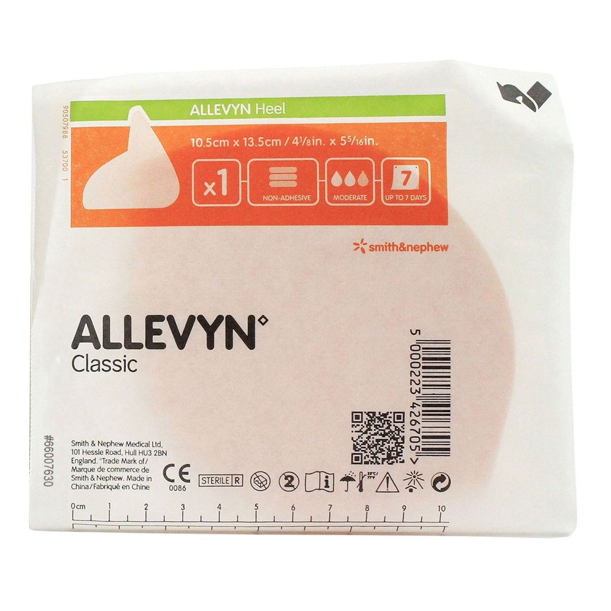 Foam Dressing Allevyn Heel 4-1/2 X 5-1/2 Inch Without Border Film Backing Nonadhesive Heel Sterile - BeHope