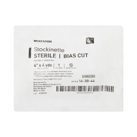 Bias Cut Stockinette McKesson Cotton 4 Inch X 4 Yard Size 5 Beige Sterile - BeHope