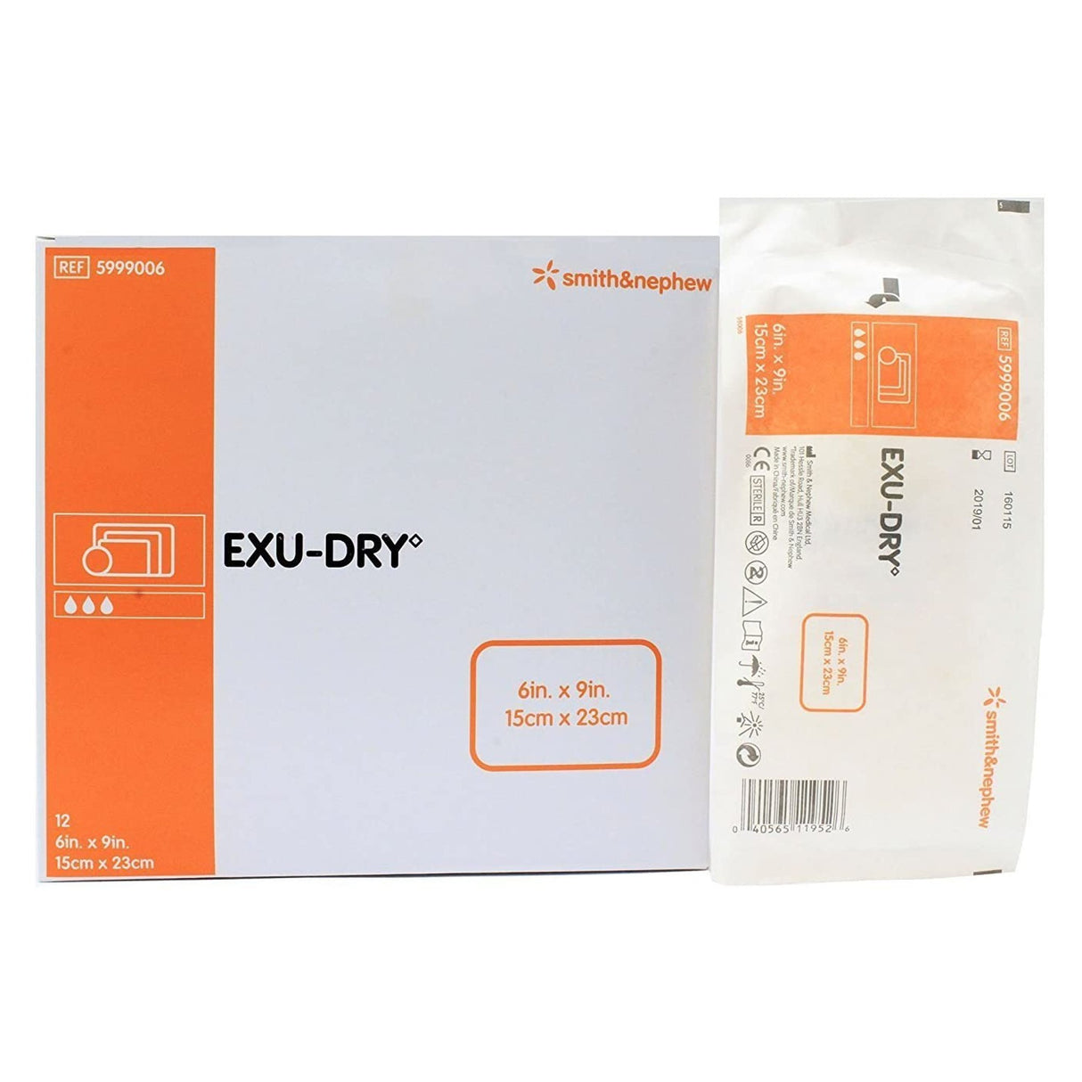 Super Absorbent Dressing EXU-DRY Anti-Shear 6 X 9 Inch Rectangle - BeHope