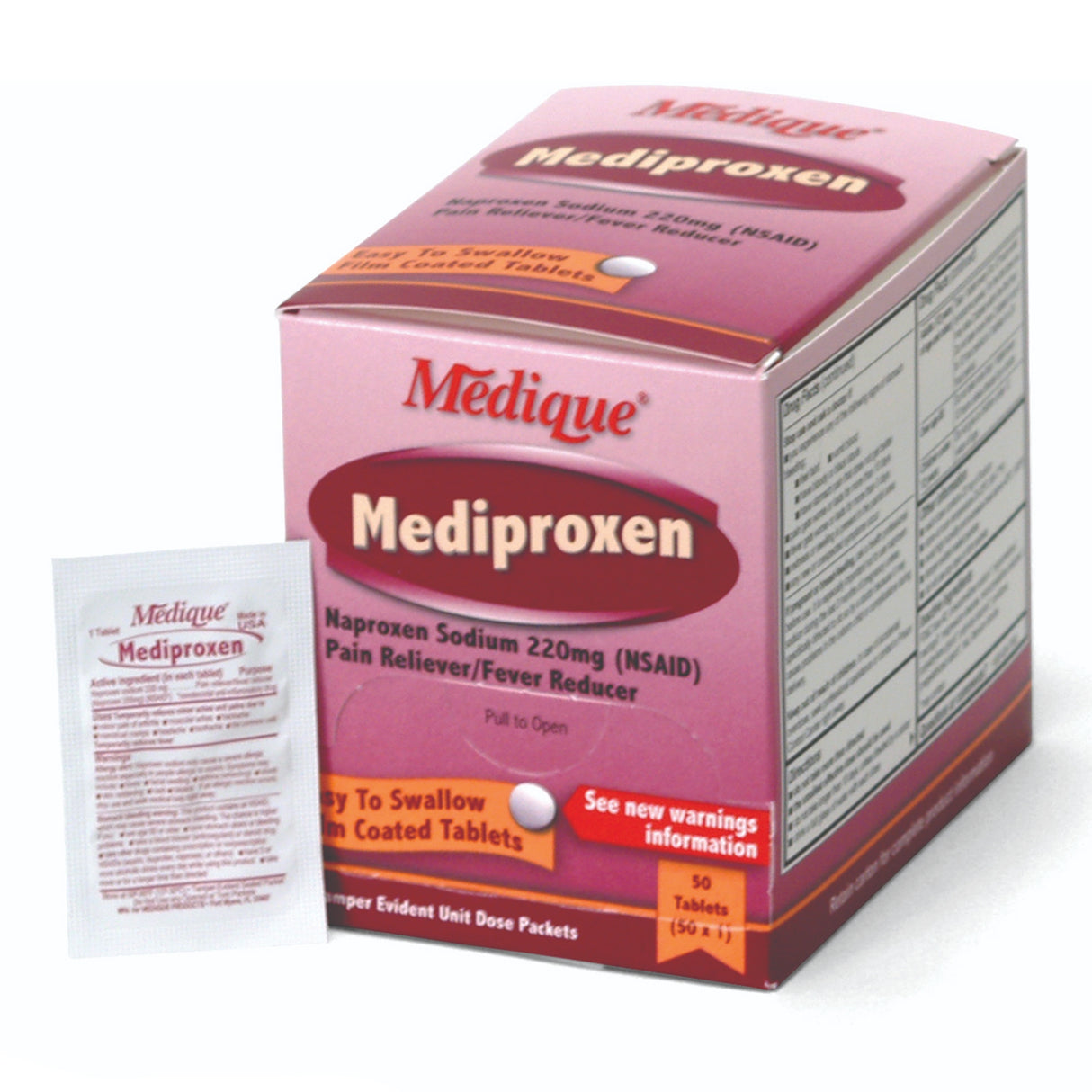 Pain Relief Mediproxen 220 mg Strength Naproxen Sodium Tablet 50 per Box - BeHope