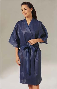 Patient Robe Tech Styles® Large / X-Large Dark Blue Disposable - BeHope
