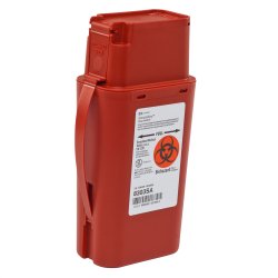 Pocket Shuttle Sharps Container SharpSafety™ Red Base 8-3/4 H X 2-1/2 D X 4-1/2 W Inch Vertical Entry 0.25 Gallon - BeHope