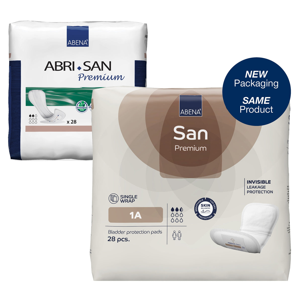 Bladder Control Pad Abri-San™ Premium 11 Inch Length Light Absorbency Fluff / Polymer Core Level 1A - BeHope