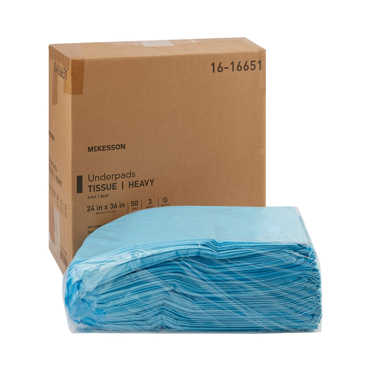 Procedure Underpad McKesson 24 W X 36 L Inch Blue NonSterile - BeHope
