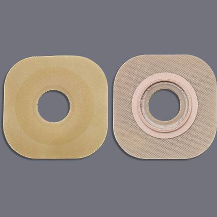 Ostomy Barrier FlexWear™ Precut, Standard Wear Without Tape 57 mm Flange Red Code System Hydrocolloid 1-1/2 Inch Opening - BeHope